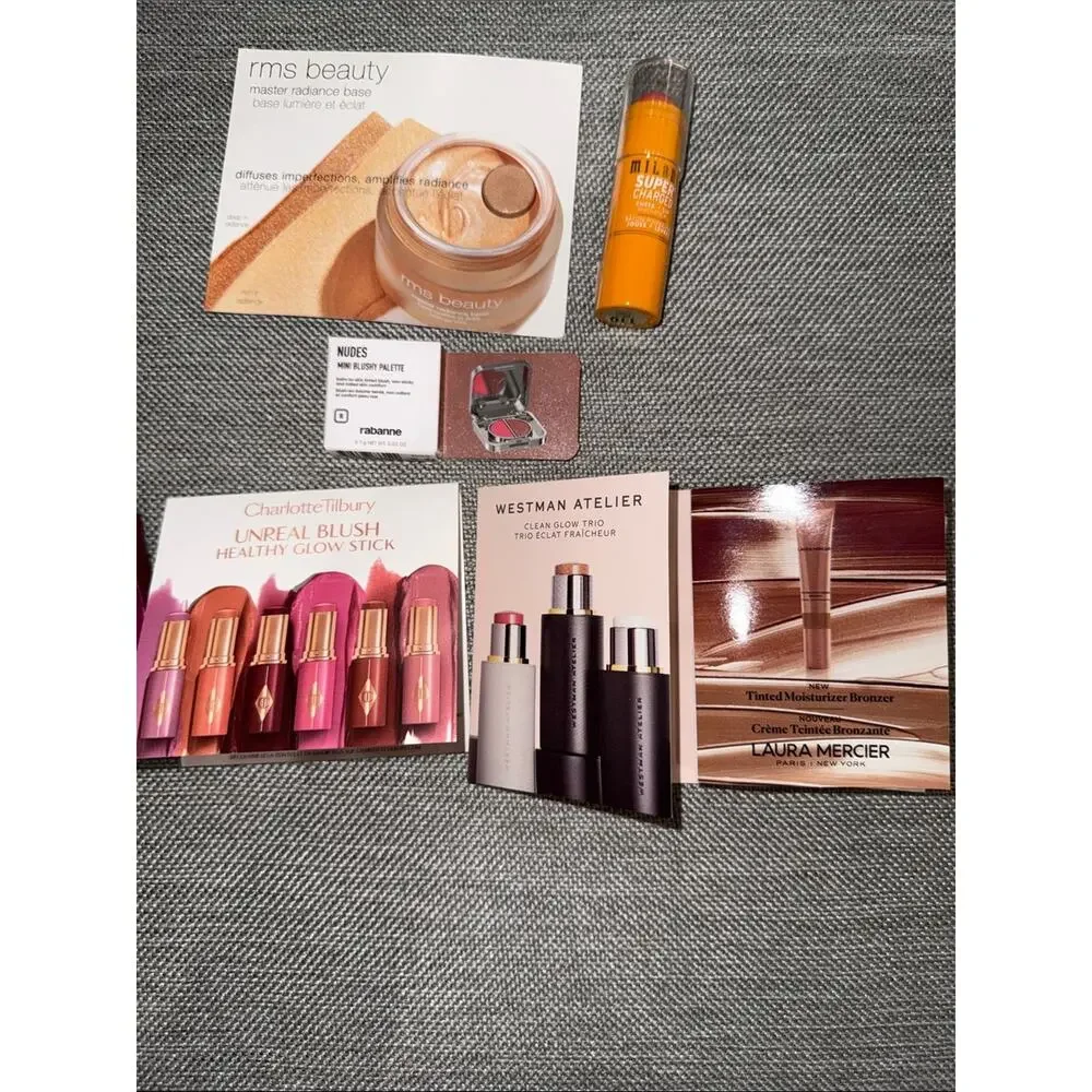 7 pc designer bronzer blush face mixed makeup set brand new deluxe travel size